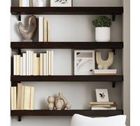 Prolenta Premium - Étagère murale marron foncé 80x20x6 cm Chêne massif traité