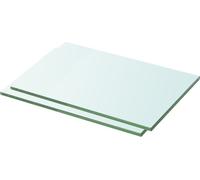 Prolenta Premium - Etagères 2 pcs. verre transparent 30x15 cm