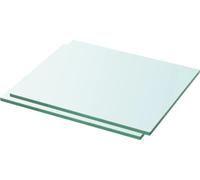 Prolenta Premium - Etagères 2 pcs. verre transparent 30x20 cm