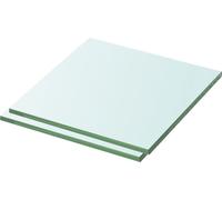Prolenta Premium - Etagères 2 pcs. verre transparent 30x25 cm