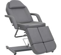 Prolenta Premium - Fauteuil cosmétique en similicuir gris 180x62x78 cm