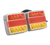 Prolenta Premium - Feux de remorque 2 pcs. Rouge 10,5x7,5x10 cm 12V Ampoule LED
