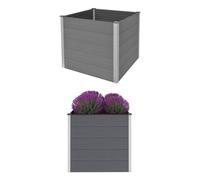Prolenta Premium - Garten-Hochbeet WPC 100x100x91 cm Grau
