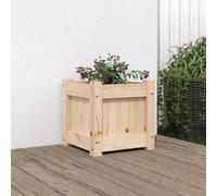 Prolenta Premium - Jardinière 31x31x31 Cm Bois De Pin Massif Marron