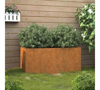 Prolenta Premium - Jardinière 62x30x29 Cm Acier Corten Marron