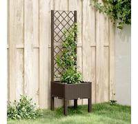 Prolenta Premium - Jardinière Avec Treillis Marron 40x40x142 Cm Pp Marron