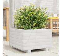 Prolenta Premium - Jardinière Blanc 40x40x26,5 Cm Bois De Pin Massif Blanc