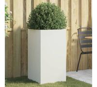 Prolenta Premium - Jardinière Blanc 42x38x75 Cm Acier Blanc
