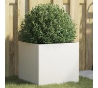 Prolenta Premium - Jardinière Blanc 42x40x39 Cm Acier Blanc