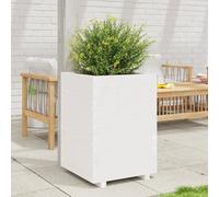 Prolenta Premium - Jardinière Blanc 50x50x72,5 Cm Bois De Pin Massif Blanc