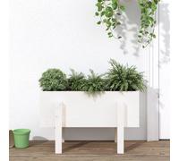 Prolenta Premium - Jardinière Blanc 62x30x38 Cm Bois Massif De Pin Blanc