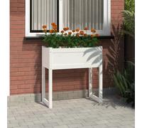 Prolenta Premium - Jardinière Blanc 78x40x81 Cm Bois Massif De Pin Blanc