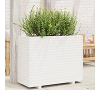 Prolenta Premium - Jardinière Blanc 90x40x72 Cm Bois De Pin Massif Blanc