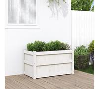 Prolenta Premium - Jardinière Blanc 90x50x50 Cm Bois De Pin Massif Blanc