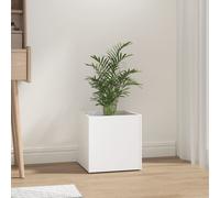 Prolenta Premium - Jardinière blanche 40x40x40 cm bois composite
