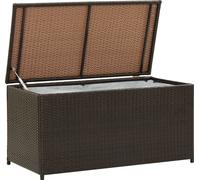 Prolenta Premium - Jardinière en polyrotin 100x50x50 cm marron