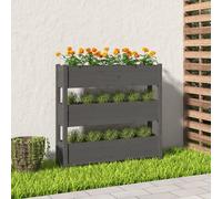 Prolenta Premium - Jardinière Gris 112x25x104,5 Cm Bois Massif De Pin Gris