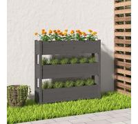 Prolenta Premium - Jardinière Gris 112x25x104,5 cm Pin massif