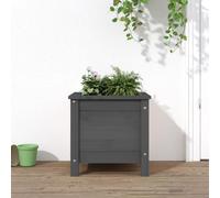 Prolenta Premium - Jardinière Gris 40x40x39 Cm Bois Massif De Pin Gris