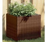 Prolenta Premium - Jardinière Marron 36x30x32 Cm Résine Tressée Marron