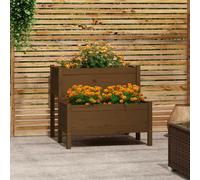 Prolenta Premium - Jardinière Marron Miel 84,5x84x75 Cm Bois Massif De Pin Marron