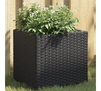 Prolenta Premium - Jardinière Noir 36x30x32 Cm Résine Tressée Noir