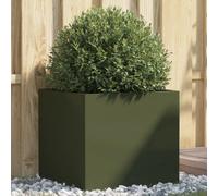Prolenta Premium - Jardinière Vert Olive 49x47x46 Cm Acier Vert