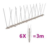 Prolenta Premium - Kit de 6 pics anti-oiseaux 3 m plastique 2 rangées