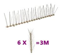 Prolenta Premium - Kit de 6 pics anti-oiseaux 3 m plastique 5 rangées