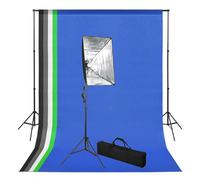 Prolenta Premium - Kit studio photo avec fond et lampe softbox