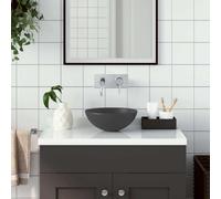 Prolenta Premium - lavabo céramique gris foncé rond
