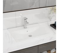 Prolenta Premium - lavabo de luxe avec trou pour robinetterie blanc mat 60x46 cm céramique