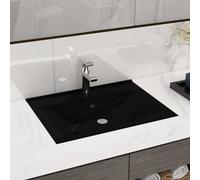 Prolenta Premium - lavabo de luxe avec trou pour robinetterie noir mat 60x46 cm céramique