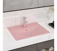 Prolenta Premium - lavabo de luxe avec trou pour robinetterie rose mat 60x46 cm céramique