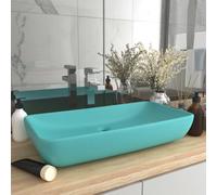 Prolenta Premium - Lavabo de luxe Rectangulaire Mat Vert clair 71x38 cm Céramique
