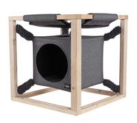 Prolenta Premium - Lit Pour Chats Avec Hamac Catcube Gris M 54x54x54 Cm Gris