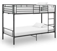 Prolenta Premium - Lit superposé noir métal 90×200 cm
