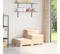 Prolenta Premium - Lit Surélevé À 3 Niveaux 120x80 Cm Bois De Pin Massif Marron