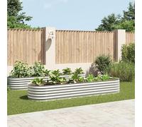 Prolenta Premium - Lit Surélevé De Jardin 320x80x44 Cm Acier Galvanisé Argenté Argent