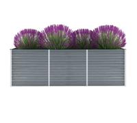 Prolenta Premium - Lit Surélevé De Jardin Acier Galvanisé 240x80x77 Cm Gris Gris