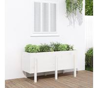 Prolenta Premium - Lit Surélevé De Jardin Blanc 121x50x57 Cm Bois De Pin Massif Blanc