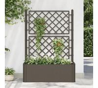 Prolenta Premium - Lit Surélevé De Jardin Et Treillis Et Système D'arrosage Moka Anthracite