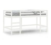 Prolenta Premium - Lit surélevé pour enfants avec échelle blanc 90x200 cm pin massif