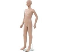 Prolenta Premium - Mannequin corps entier enfant avec socle en verre Beige 180 cm