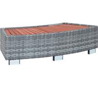 Prolenta Premium - Marche d'accès au spa Gris Poly rotin 92×45×25 cm