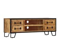 Prolenta Premium - Meuble TV avec tiroirs 120x30x40 cm en bois massif de manguier
