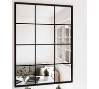 Prolenta Premium - Miroir mural 2 pcs. noir 80x60 cm métal