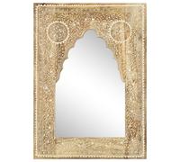Prolenta Premium - Miroir peint à la main 40 x 55 cm Bois massif Mango