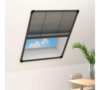 Prolenta Premium - Moustiquaire plissée pour fenêtre Aluminium Anthracite 80x100cm