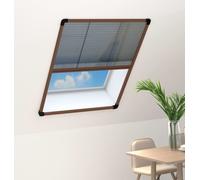 Prolenta Premium - Moustiquaire plissée pour fenêtre Aluminium Marron 60x80 cm